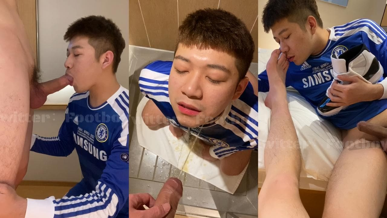 FootBoy – handsome football player sucking big cock