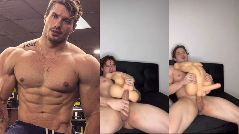 Bodybuilder Gerardo Sacco (gerar27) fucks a toy with his huge cock