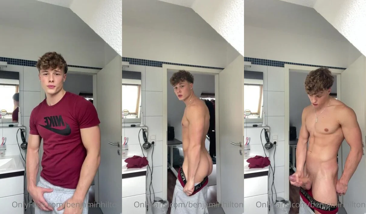 Benjamin Hilton shows off his hot body and cock