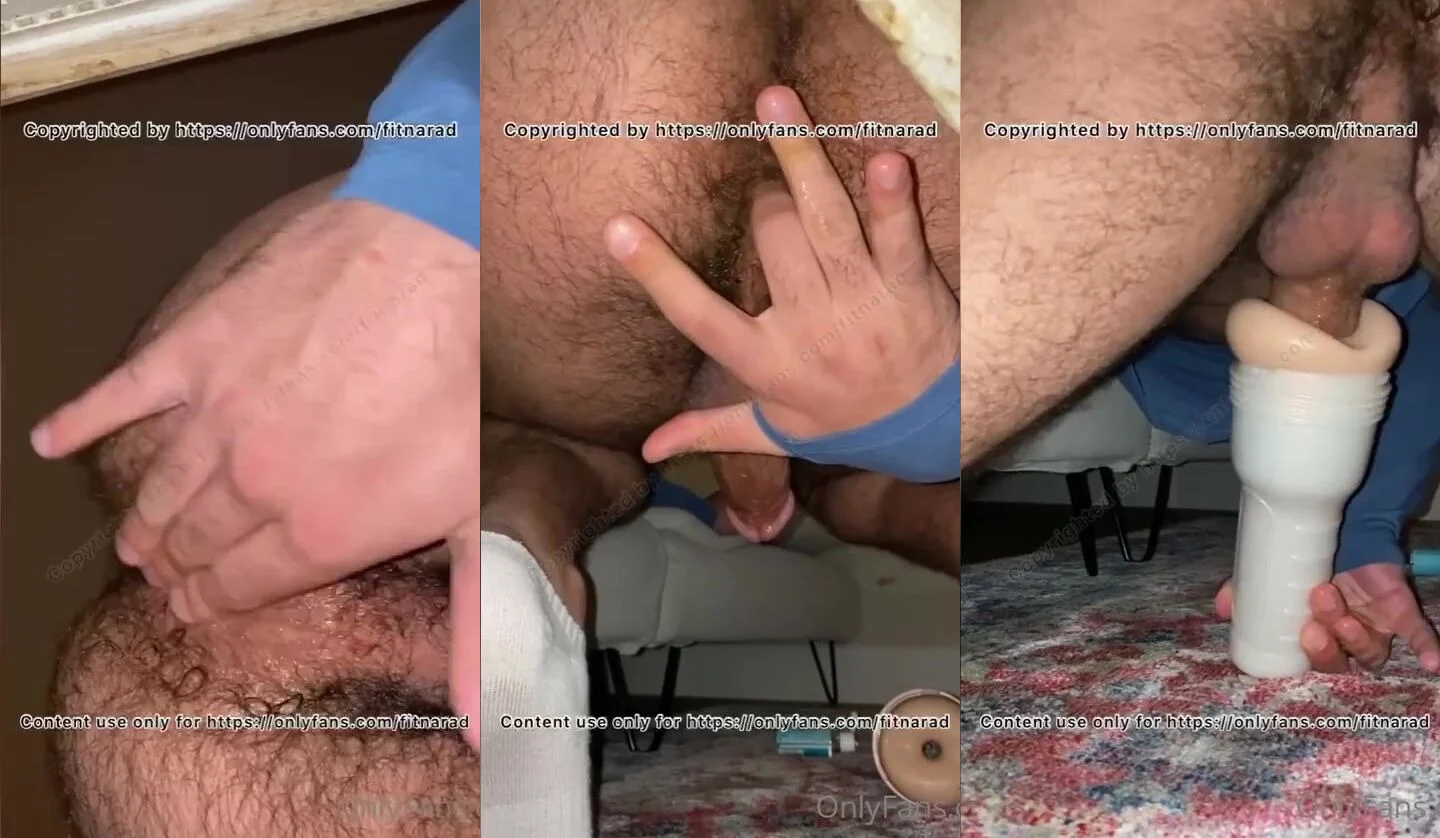 Fitnarad shows off his hairy hole and fucks a fleshjack