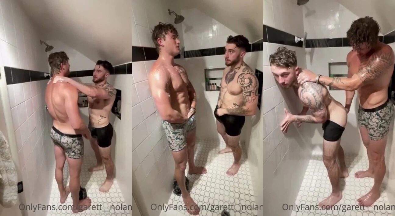 Garett Nolan and Trent Williams fool around in the shower